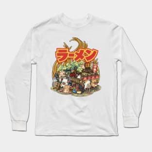 Chubby Cats Ramen Noodle Long Sleeve T-Shirt